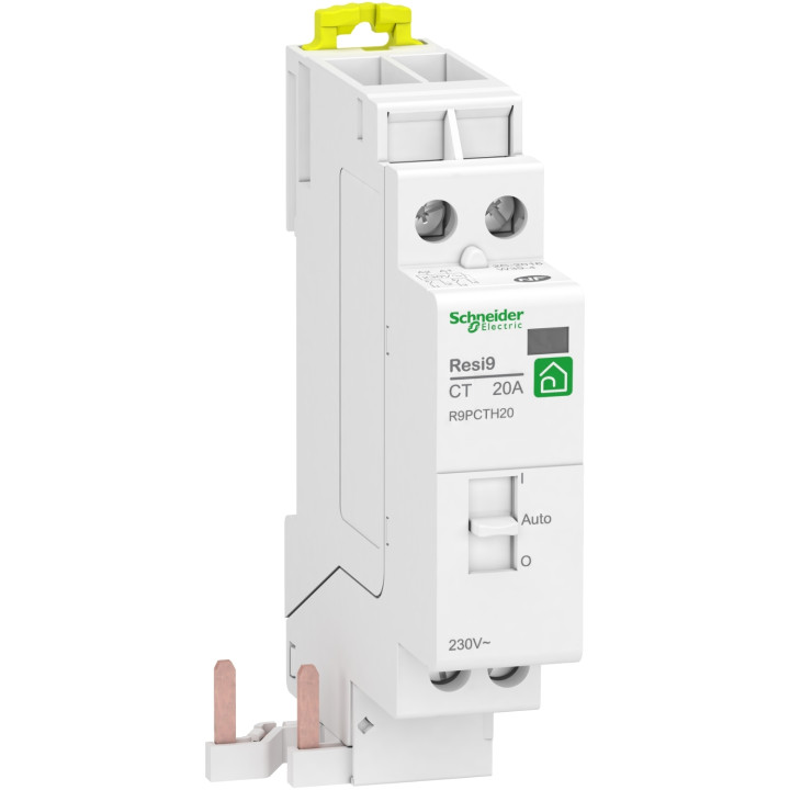Schneider - Contacteur RESI9 CT J/N heures creuses Bipolaire - 2F - 20A - Réf : R9PCTH20