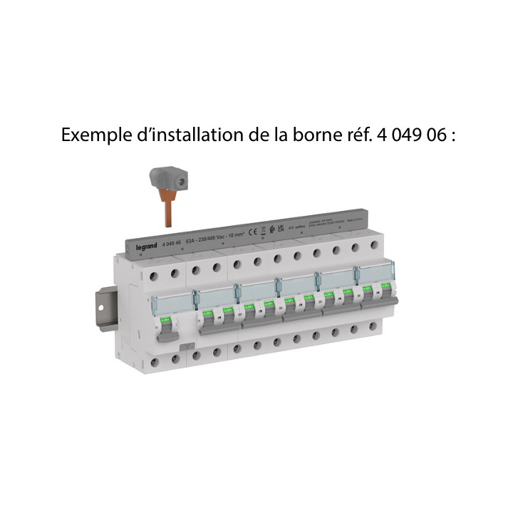 Legrand - Borne de raccordement pour tout peigne - section 6 à 35 mm² - 404906