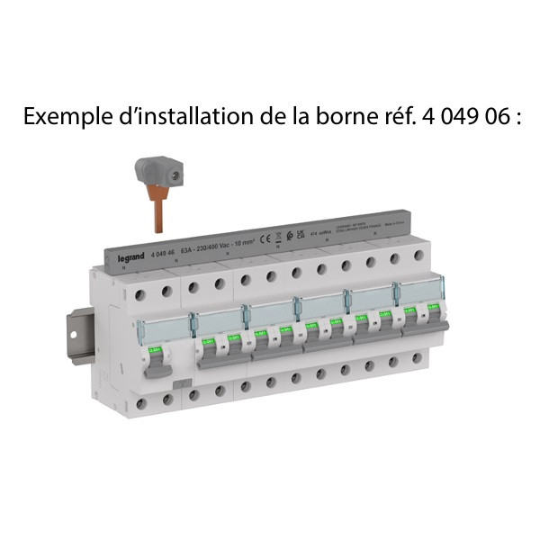 Legrand - Borne de raccordement pour tout peigne - section 6 à 35 mm² - 404906