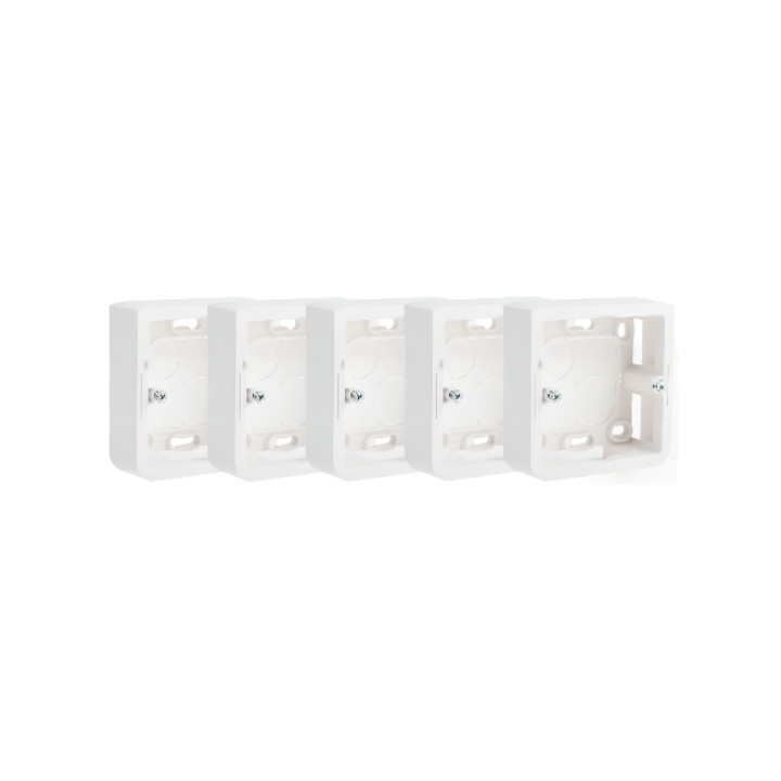 LEGRAND - Mosaic - LOT de 5 Cadres saillie 1 poste - prof 40 - 2 modules - Réf : 080281x5