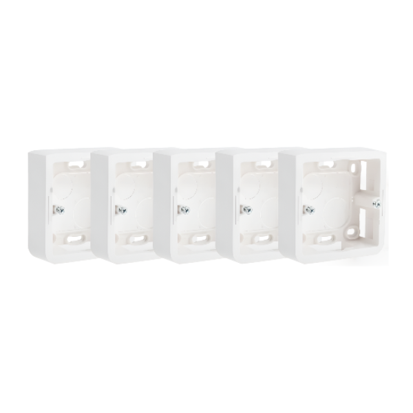 LEGRAND - Mosaic - LOT de 5 Cadres saillie 1 poste - prof 40 - 2 modules - Réf : 080281x5