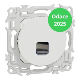 Schneider - Odace 2025 - prise RJ45 - Cat6 UTP grade 1 à 2 - blanc craie - Réf : S920475
