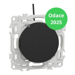 Schneider - Odace 2025 - va-et-vient ou poussoir lumineux/témoin LED verte 0,15mA - 10AX - noir onyx - Réf : S940263