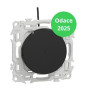 Schneider - Odace 2025 - Va-et-vient ou poussoir lumineux/témoin LED verte 0,15mA - 10AX - Noir onyx - Réf : S940263