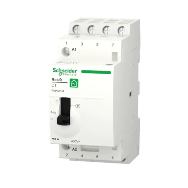 Schneider -  contacteur heures creuses - 4NO - 25A - commande manuelle - Réf : R9PCTH4