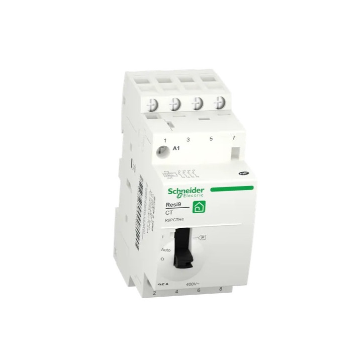 Schneider -  contacteur heures creuses - 4NO - 25A - commande manuelle - Réf : R9PCTH4