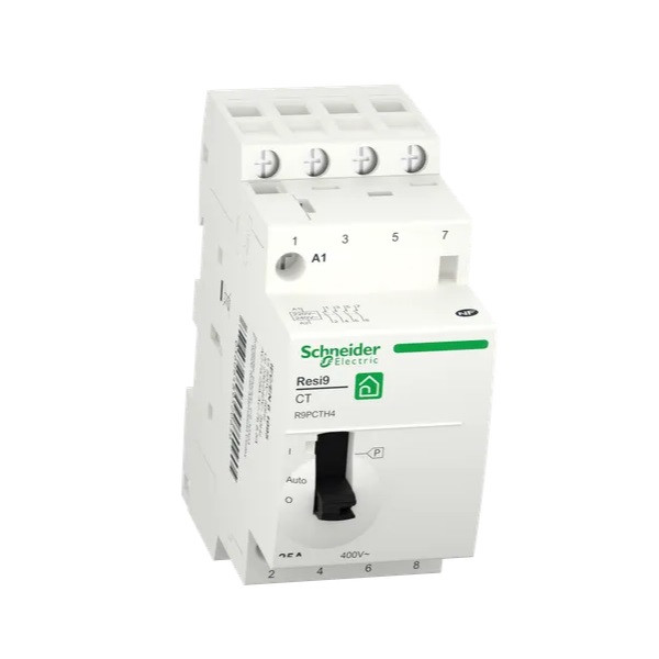 Schneider -  contacteur heures creuses - 4NO - 25A - commande manuelle - Réf : R9PCTH4