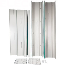Cofrelec - Goulotte GTL saillie 255 cm - 2 fonds - 2 couvercles - 2 cloisons - 6 supports - Réf : COF255SCE1