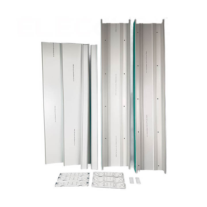 Cofrelec - Goulotte GTL saillie 255 cm - 2 fonds - 2 couvercles - 2 cloisons - 6 supports - Réf : COF255SCE1
