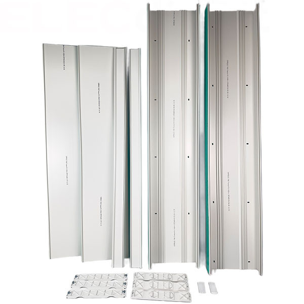 Cofrelec - Goulotte GTL saillie 255 cm - 2 fonds - 2 couvercles - 2 cloisons - 6 supports - Réf : COF255SCE1