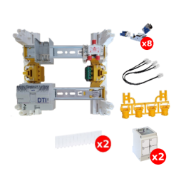 Legrand - Coffret VDI GRADE 2 avec brassage STP - 8 RJ45 / TV 2 sorties - Réf : 413248 + 413183x4 + 413180