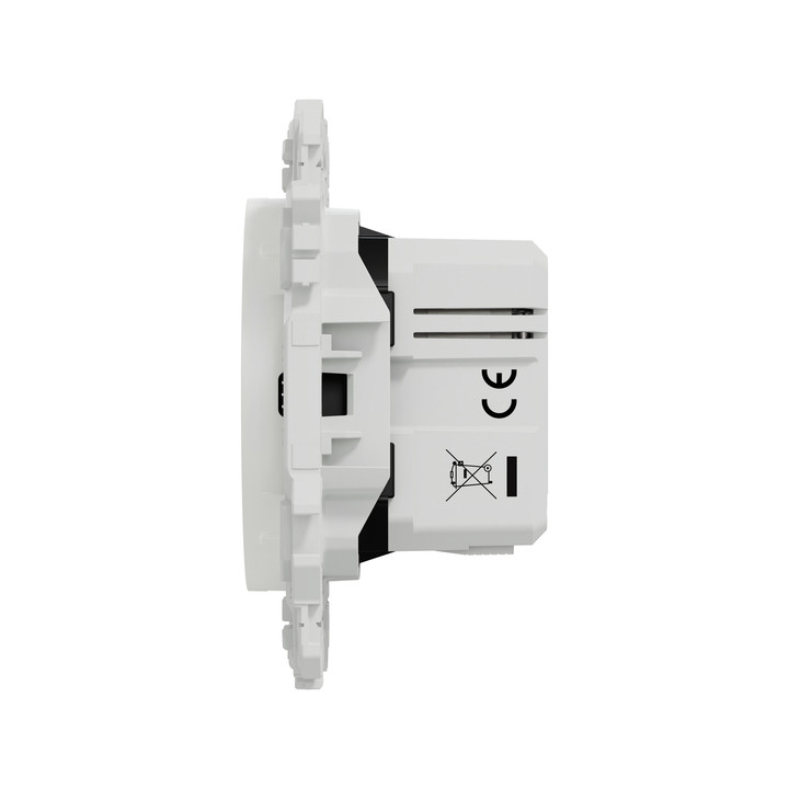 Schneider - Odace 2025 - chargeur double USB type C+C - 21W Power Delivery - blanc craie - Réf : S920401