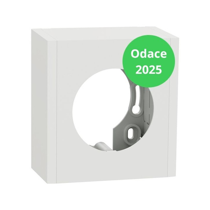 Schneider - Odace 2025 - boîte pour montage en saillie - 1 poste - Blanc craie - Réf : S920762