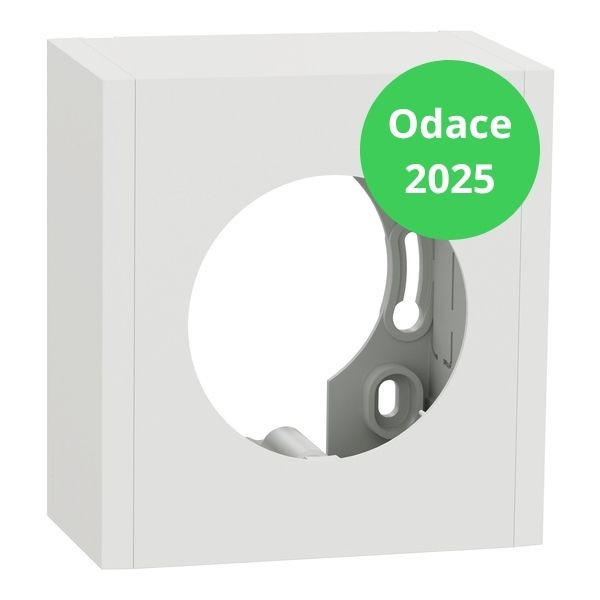 Schneider - Odace 2025 - boîte pour montage en saillie - 1 poste - Blanc craie - Réf : S920762