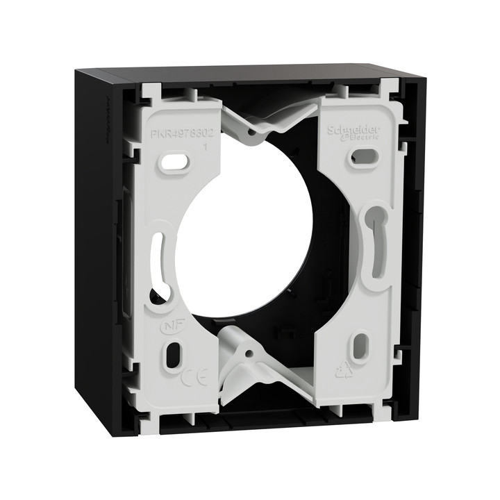 Schneider - Odace 2025 - boîte pour montage en saillie - 1 poste - noir onyx - Réf : S940762