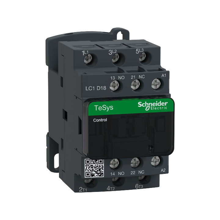 Schneider Tesys - Contacteur moteur - 18A - 1F+1O - 24Vca - Réf : LC1D18B7