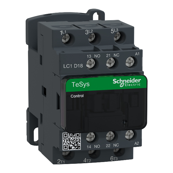 Schneider Tesys - Contacteur moteur - 18A - 1F+1O - 24Vca - Réf : LC1D18B7