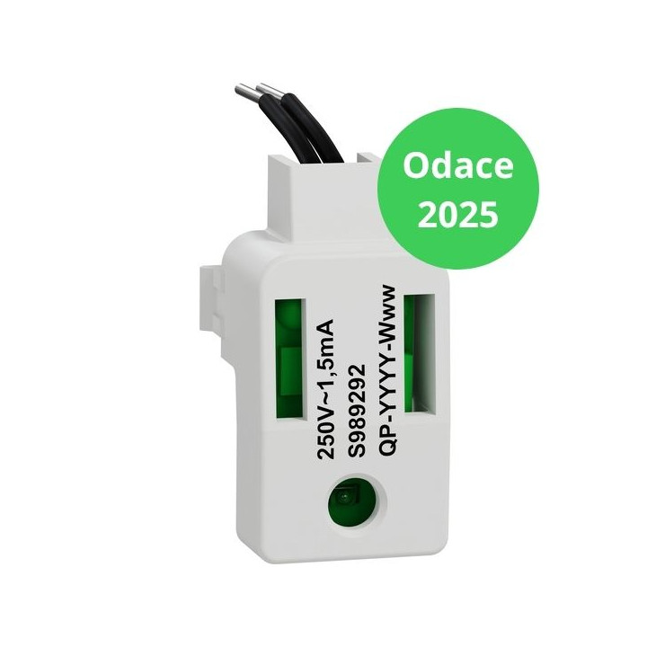 Schneider - Odace 2025 - LED verte 1,5mA 250V à câbler - lumineux/témoin - forte luminosité - Réf : S989292