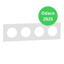 Schneider - Odace 2025 - plaque de finition 4 postes - Blanc craie - Réf : S920708