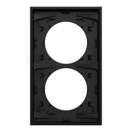 Schneider - Odace 2025 - plaque de finition 2 postes entraxe 57mm - noir onyx - Réf : S940714
