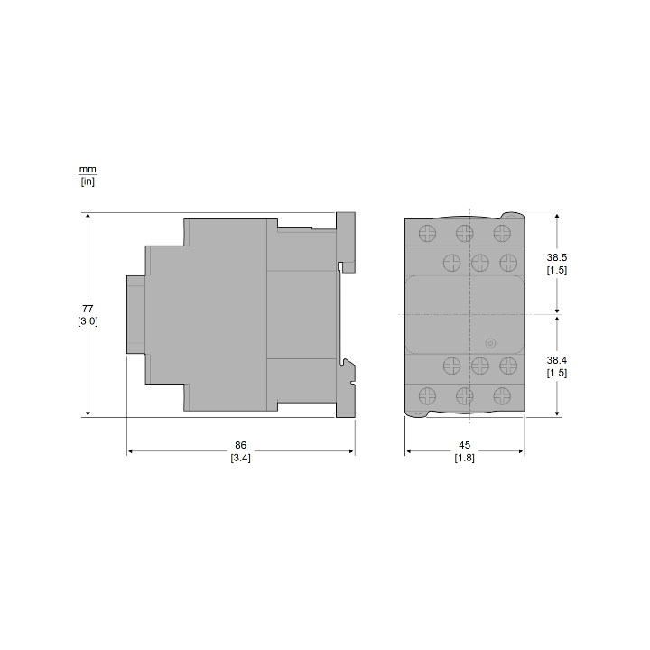 Schneider Tesys - Contacteur moteur - 12A - 1F+1O - 24Vca - Réf : LC1D12B7