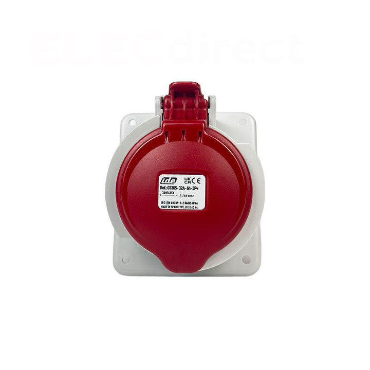 Digital - Prise de Courant Européenne 3P+T 32A - 380V IP 44 - Réf : 51114 (03305)