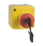 Schneider - Harmony boite jaune - 1 arrêt d'urgence rouge Ø40 déverrouillage à clé - 1F+1O - Réf : XALK188E