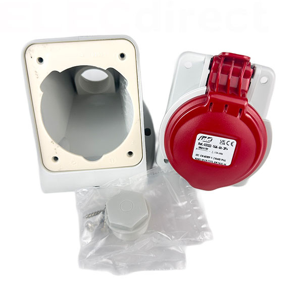 Digital - Prise de Courant Européenne socle 3P+T 16A - 380V IP 44 - Réf : 51212 (03322)