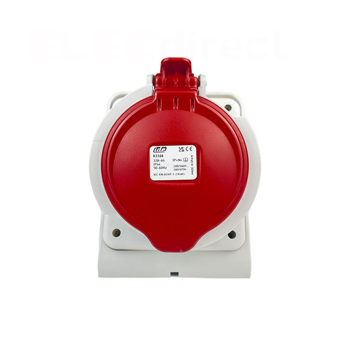 Digital - Prise de Courant Européenne socle 3P+T+N 32A - 380V IP 44 - Réf : 51218 (03326)