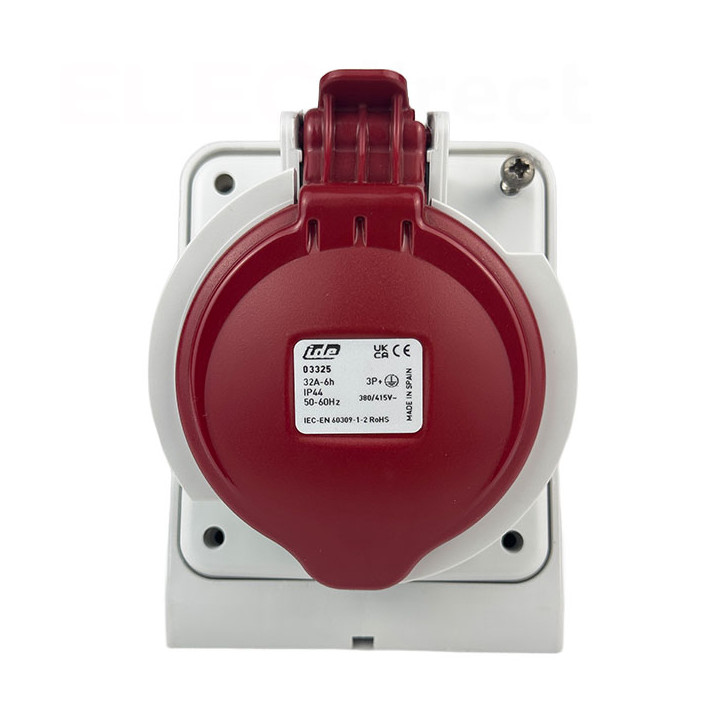 Digital - Prise de Courant Européenne socle 3P+T 32A - 380V IP 44 - Réf : 51214 (03325)