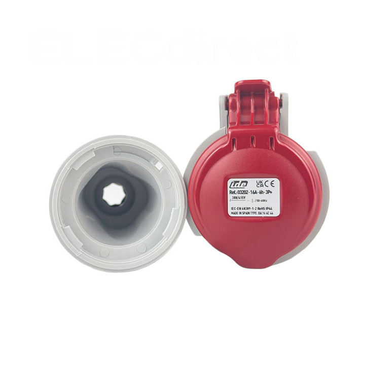 Digital - Fiche femelle 3P+T 16A -380V - IP44 - Réf : 51412 (03202)