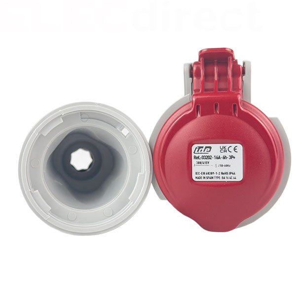 Digital - Fiche femelle 3P+T 16A -380V - IP44 - Réf : 51412 (03202)