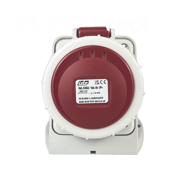 Digital - Prise de Courant Européenne socle 3P+T 16A - 380V IP 67 - Réf : 51712 (03822)