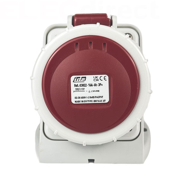 Digital - Prise de Courant Européenne socle 3P+T 16A - 380V IP 67 - Réf : 51712 (03822)