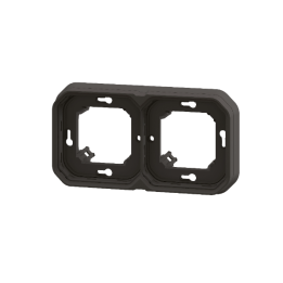 Legrand Plexo - Support plaque étanche - Encastré - 2 postes - Horizontal ou vertical - Anthracite - Réf : 069607L