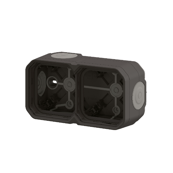 Legrand - Plexo L - Boîtier saillie étanche - 2 postes - horizontal/vertical - sans cloison - Anthracite - Réf : 069602L