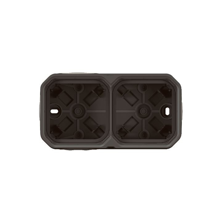 Legrand - Plexo L - Boîtier saillie étanche - 2 postes - horizontal/vertical - sans cloison - Anthracite - Réf : 069602L