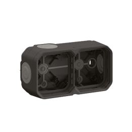 Legrand - Plexo L - Boîtier saillie étanche - 2 postes - horizontal/vertical - sans cloison - Anthracite - Réf : 069602L