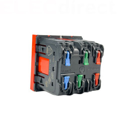 Legrand - Prise de courant 2P+T 16A Surface - Bornes auto - Rouge - Mosaic - Réf : 077118L