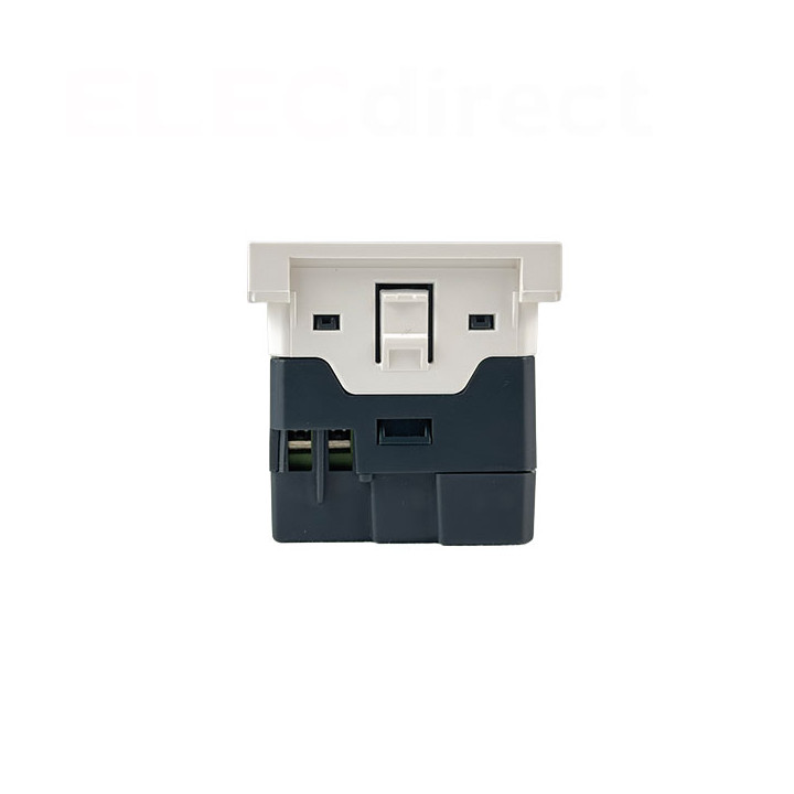 Legrand - Chargeur Simple USB Type-C - 3A - 30W Power Delivery - 2 Modules- Blanc - Mosaic - Réf : 077585L