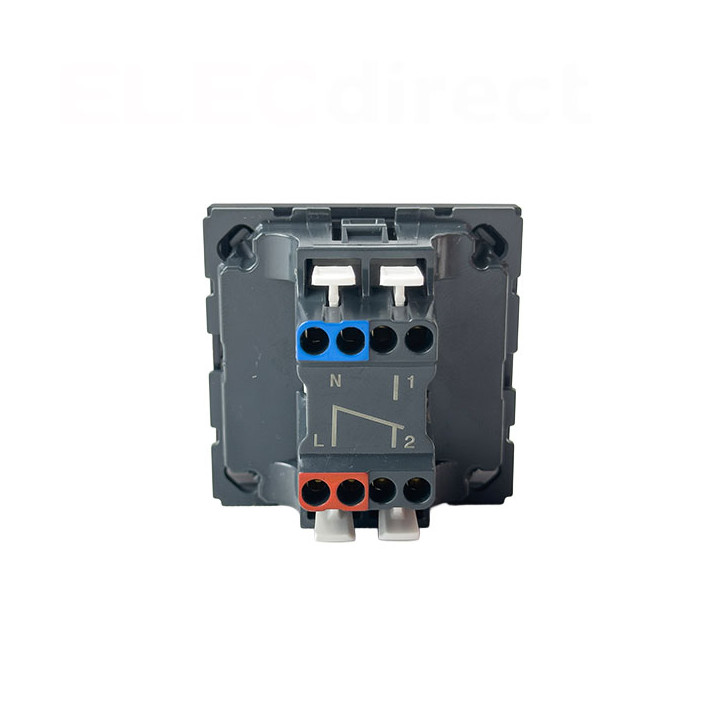 Legrand - Interrupteur ou va-et-vient Easy LED- 10AX - 250V~ - 2 modules - Noir Mat - Mosaic - Réf : 079111L