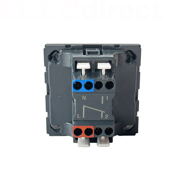 Legrand - Interrupteur ou va-et-vient Easy LED- 10AX - 250V~ - 2 modules - Noir Mat - Mosaic - Réf : 079111L