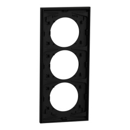 Schneider - Odace 2025 - plaque de finition 3 postes entraxe 57mm - noir onyx - Réf : S940716