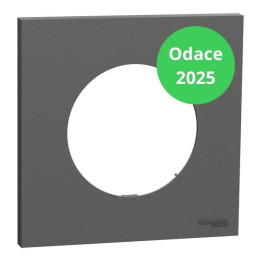 Schneider - Odace 2025 - plaque de finition 1 poste - Gris basalte - Réf : S904702