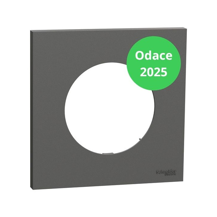 Schneider - Odace 2025 - plaque de finition 1 poste - Gris basalte - Réf : S904702