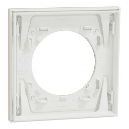 Schneider - Odace Métal 2025 - plaque de finition 1 poste - Effet laiton support blanc - Réf : S911702