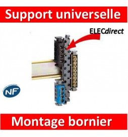 Legrand - Support universel pour monter tous les borniers sur rail symétrique ou asymétrique - 004811