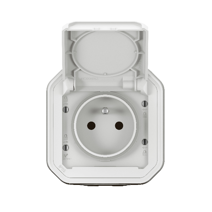 Legrand - Plexo L - Prise de courant 2P+T - 16A - Saillie - Blanc - IP55/IK08 - Réf : 069781L