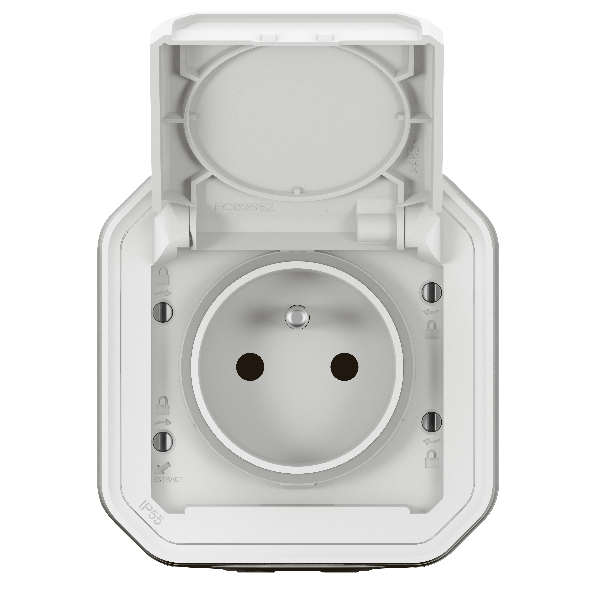 Legrand - Plexo L - Prise de courant 2P+T - 16A - Saillie - Blanc - IP55/IK08 - Réf : 069781L