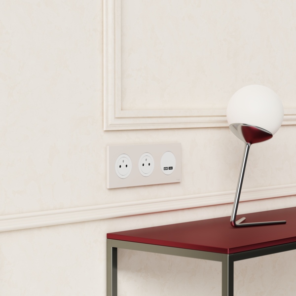 Schneider - Odace 2025 - chargeur USB-C 65W - forte puissance et charge rapide - blanc craie - Réf : S920406